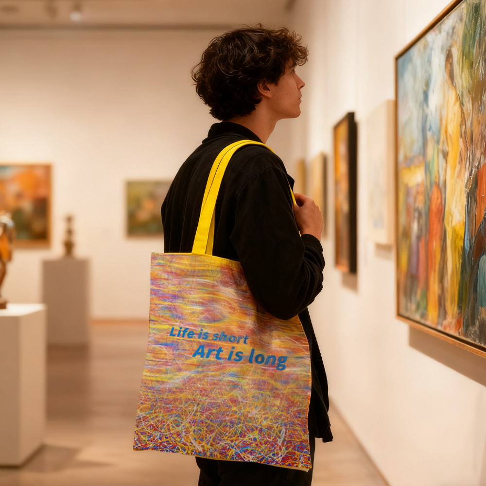 周藝文|日月星 《被困擾的哲學之二》帆佈單肩包 The Second Philosophy of Being Troubled Canvas Shoulder Bag