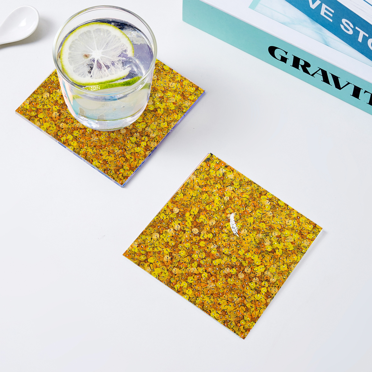 周藝文|日月星 《愛在深秋》聯名款亚克力杯墊《Love in Late Autumn》 Co-branded Artistic Coasters