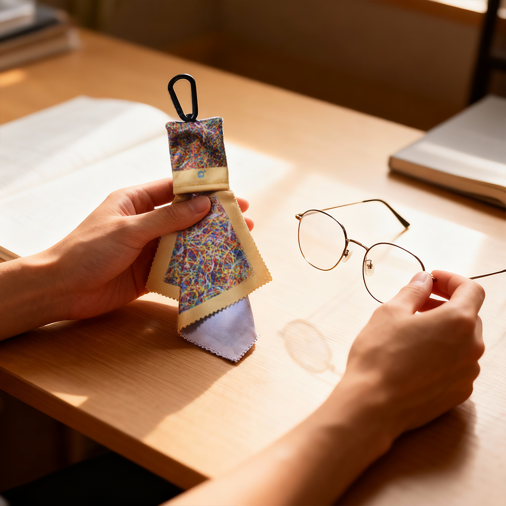 周藝文|日月星 《被困擾的哲學之二》收納型眼鏡布 The Second Philosophy of Being Troubled Art Lens Cloth