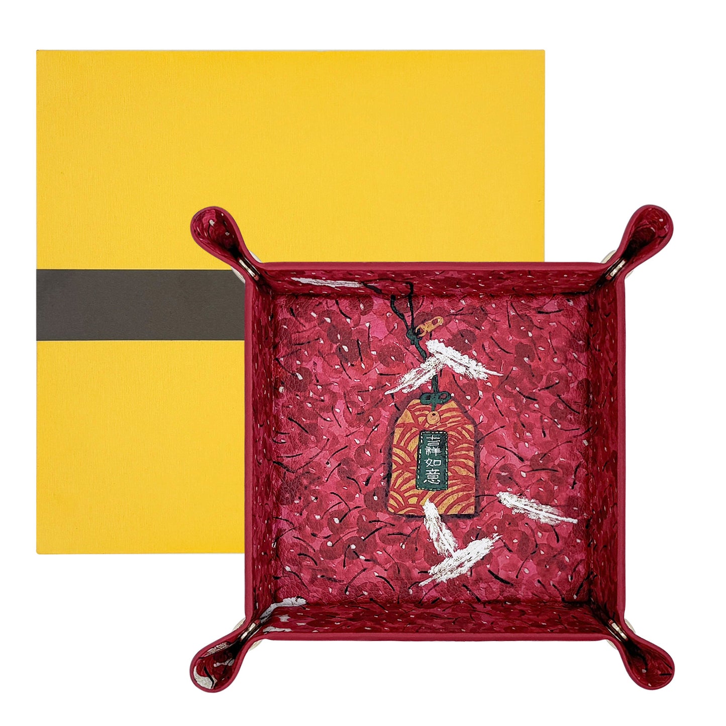 周藝文|日月星 《吉祥如意》皮質收納折疊盤 Amulet of Auspiciousness Vegan Leather Foldable Catchall Tray