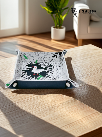 周藝文|日月星 《和平禮贊》皮質收納折疊盤Hymn to Peace Leather Vegan Foldable Catchall Tray