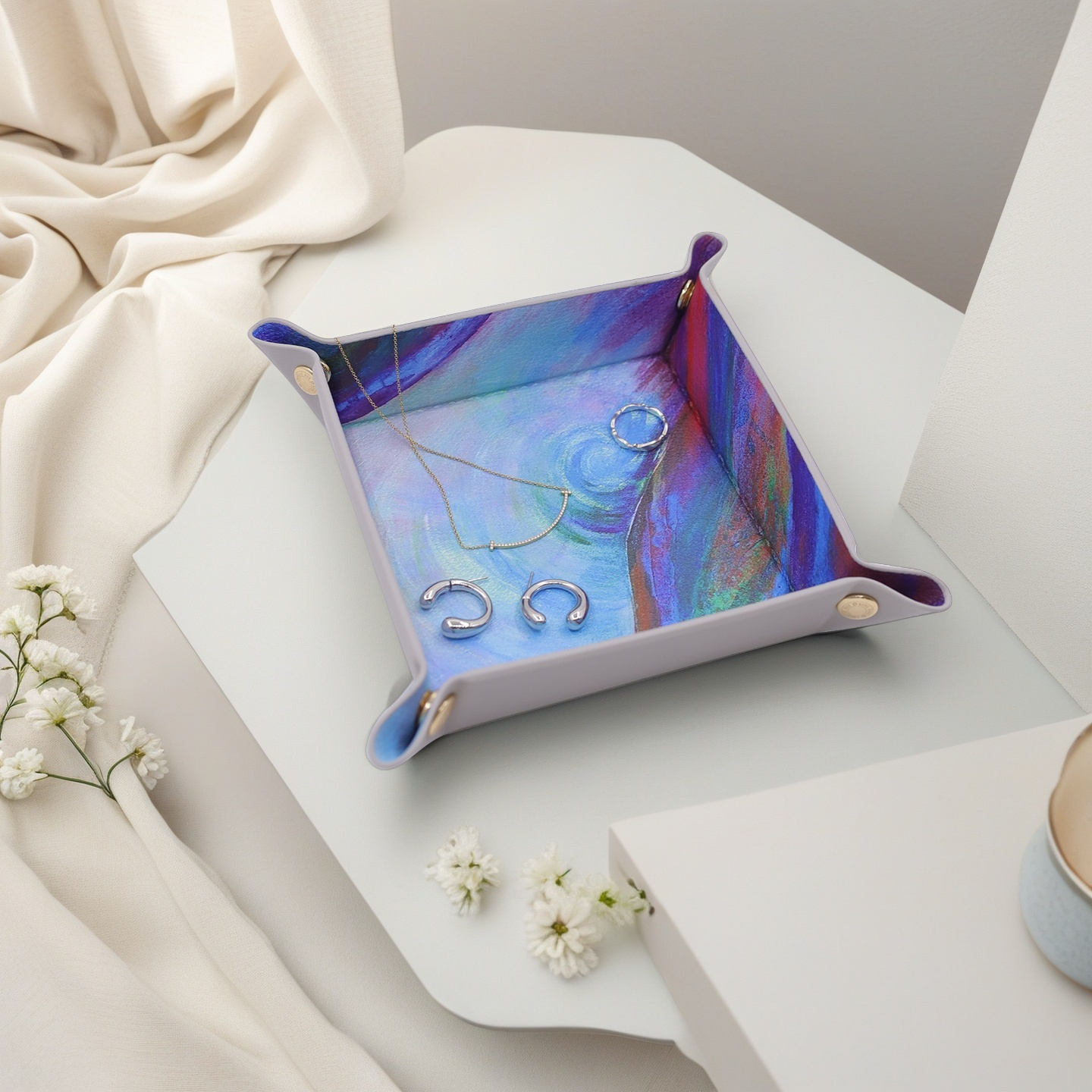 簡丹|日月星 《空洞》皮質收納折疊盤empty Phenomenon Vegan Leather Foldable Catchall Tray