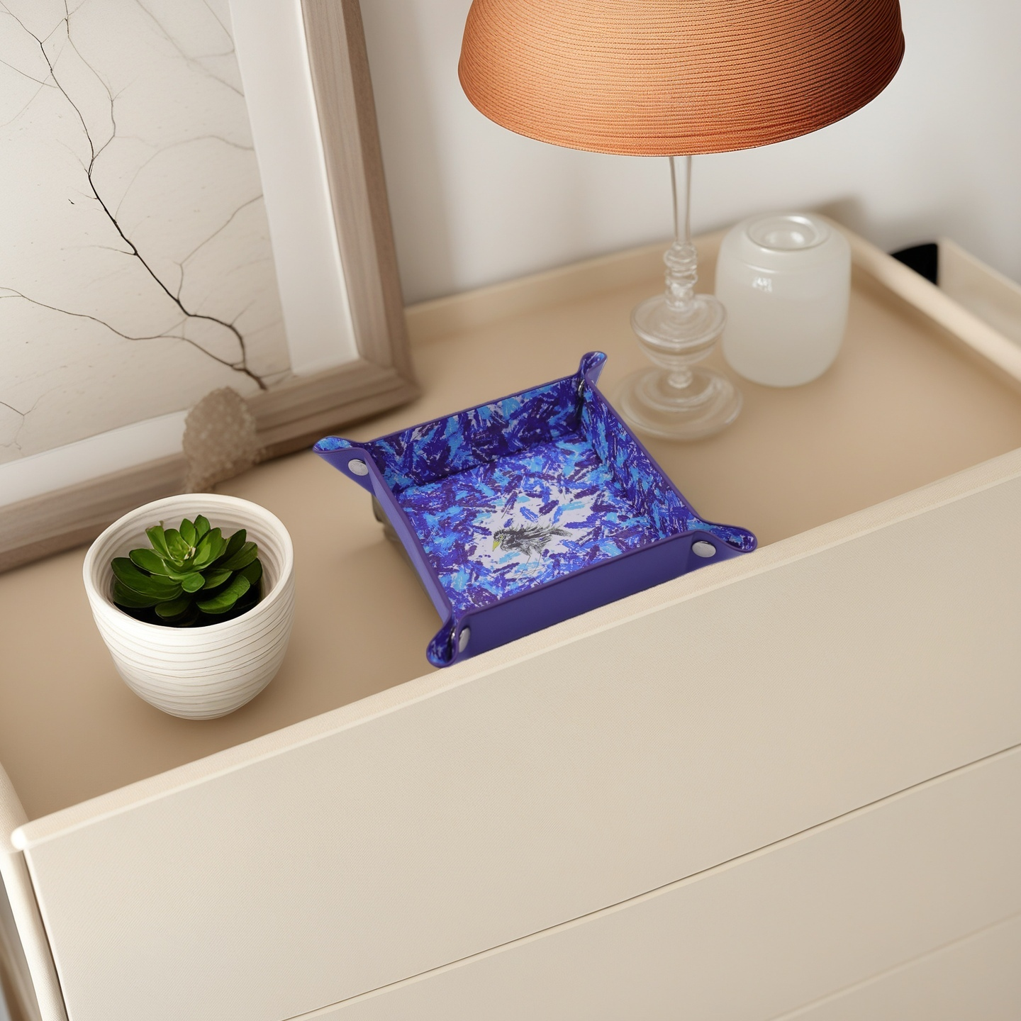 周藝文 |日月星《孤寂與繁華》迷你皮質收納折疊盤Solitude and Prosperity Mini Vegan Leather Foldable Catchall Tray