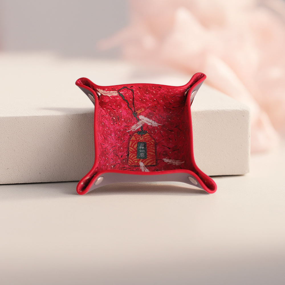 周藝文 |日月星《吉祥如意》迷你皮質收納折疊盤Amulet of Auspiciousness Mini Vegan Leather Foldable Catchall Tray