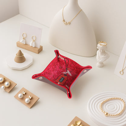 周藝文 |日月星《吉祥如意》迷你皮質收納折疊盤Amulet of Auspiciousness Mini Vegan Leather Foldable Catchall Tray