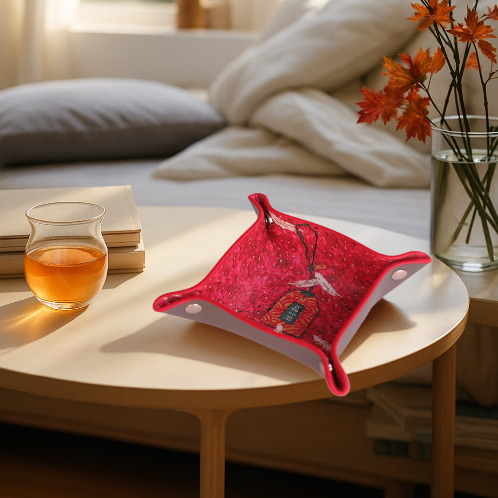 周藝文 |日月星《吉祥如意》迷你皮質收納折疊盤Amulet of Auspiciousness Mini Vegan Leather Foldable Catchall Tray