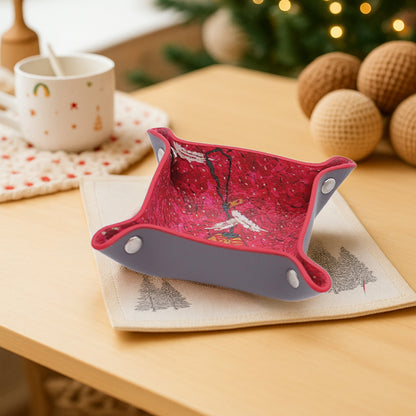 周藝文 |日月星《吉祥如意》迷你皮質收納折疊盤Amulet of Auspiciousness Mini Vegan Leather Foldable Catchall Tray