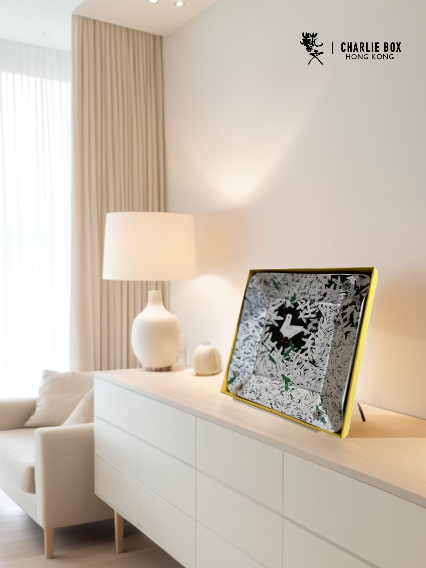 周藝文|日月星 《和平禮贊》皮質收納折疊盤Hymn to Peace Leather Vegan Foldable Catchall Tray