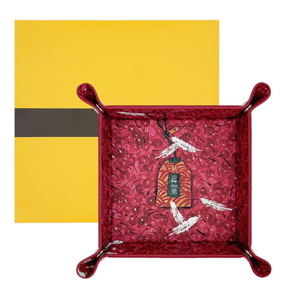 周藝文|日月星 《吉祥如意》皮質收納折疊盤 Amulet of Auspiciousness Vegan Leather Foldable Catchall Tray