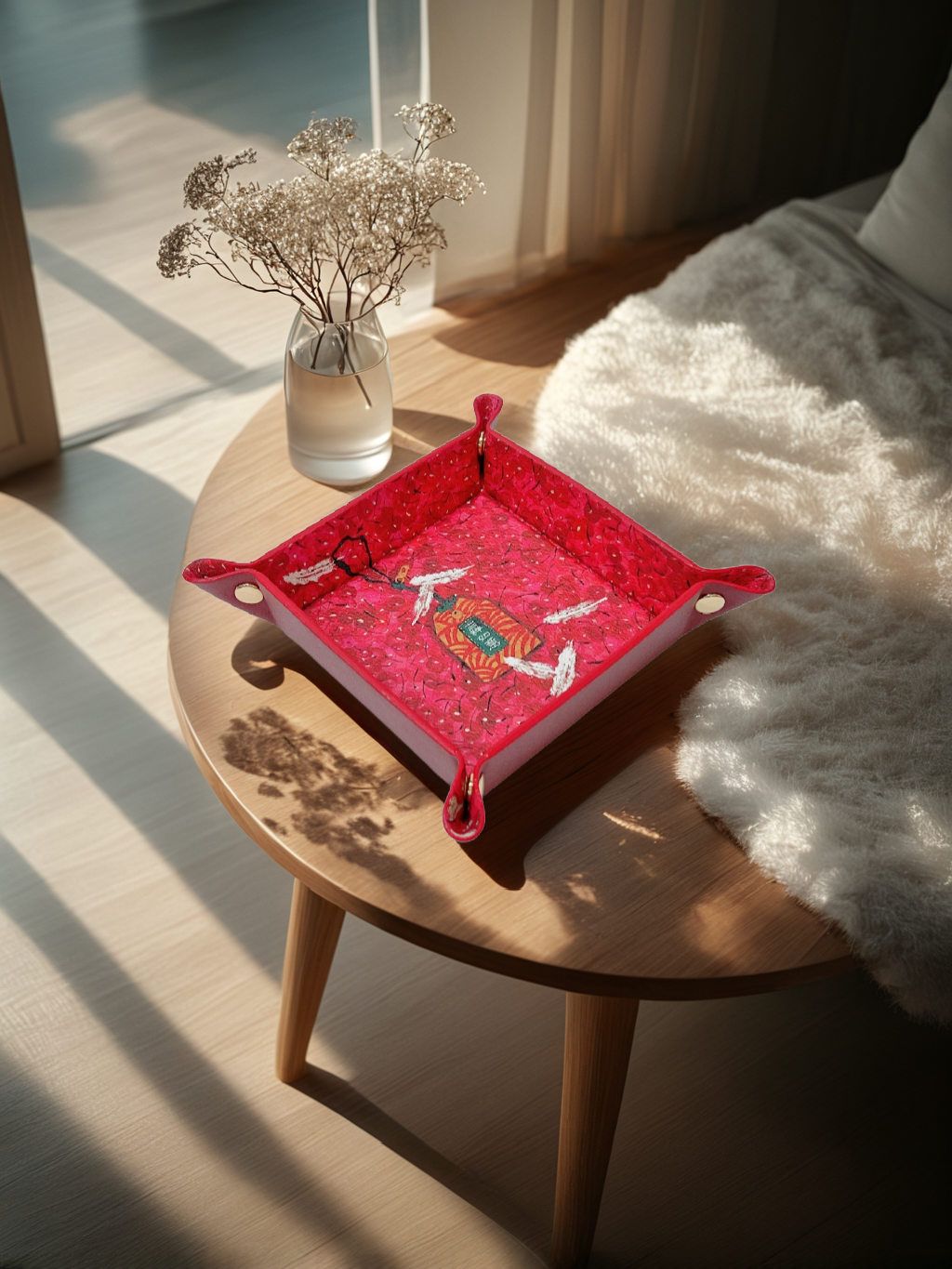 周藝文|日月星 《吉祥如意》皮質收納折疊盤 Amulet of Auspiciousness Vegan Leather Foldable Catchall Tray