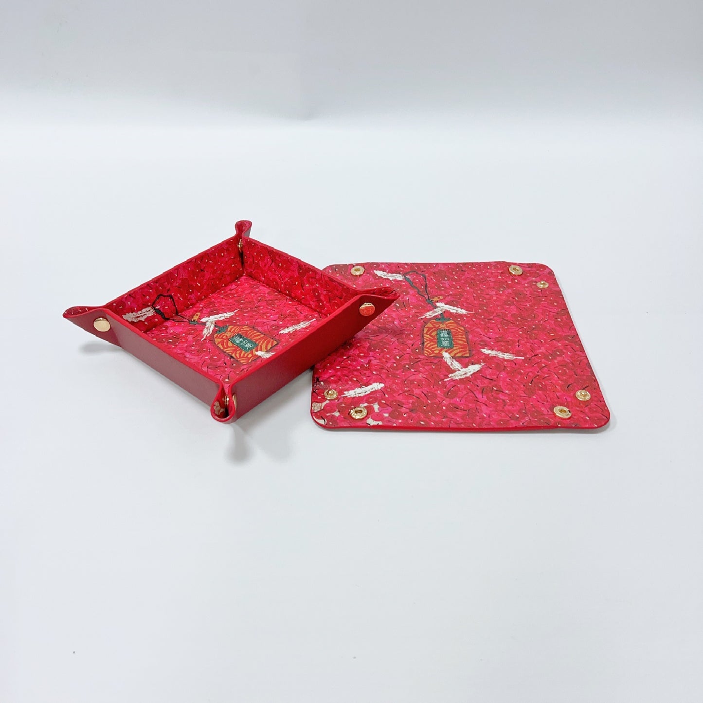 周藝文|日月星 《吉祥如意》皮質收納折疊盤 Amulet of Auspiciousness Vegan Leather Foldable Catchall Tray